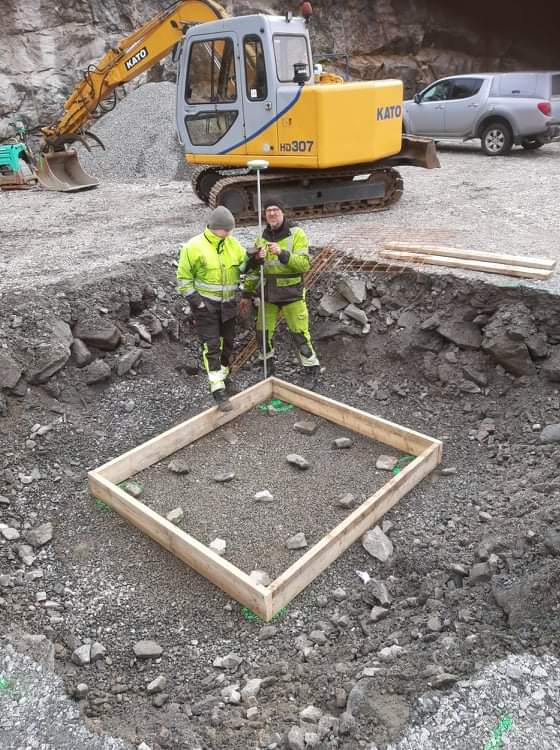 utstikking/plassering og oppmåling av tomt, bygg, veg